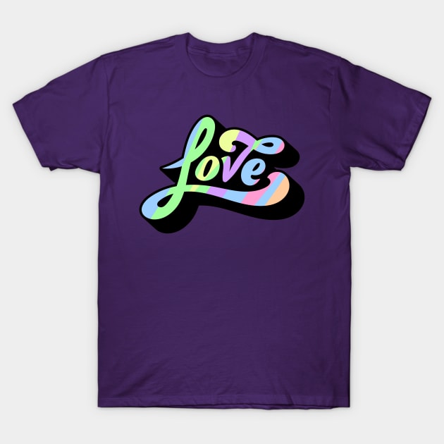 Retro Style Love T-Shirt by AlondraHanley